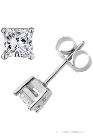 Swank Silver Elegant Sparkle Zircon Sterling Silver Stud Earring